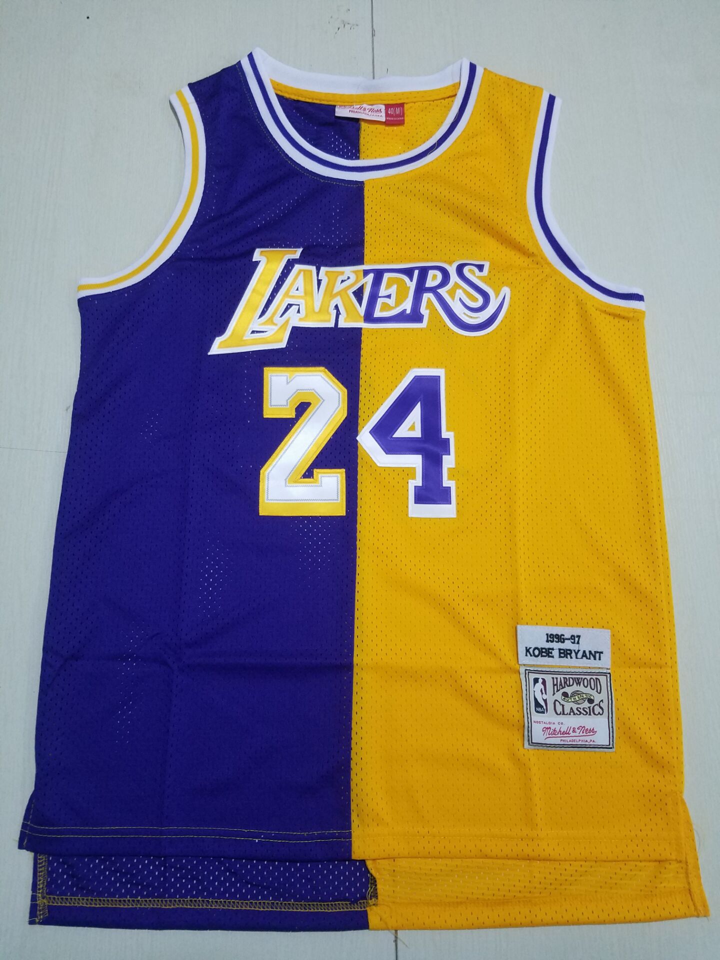 Men Los Angeles Lakers #24 Bryant yellow purple 2022 NBA Jersey